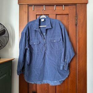 AERIE Offline Blue Corduroy Shirt